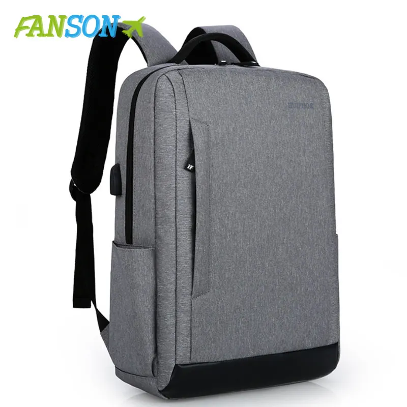 

FANSON Business Laptop Backpack 14 15.6 inch Fashion Men Travel Back Pack Multifunction Nylon School Black Bagpacks For Teenager