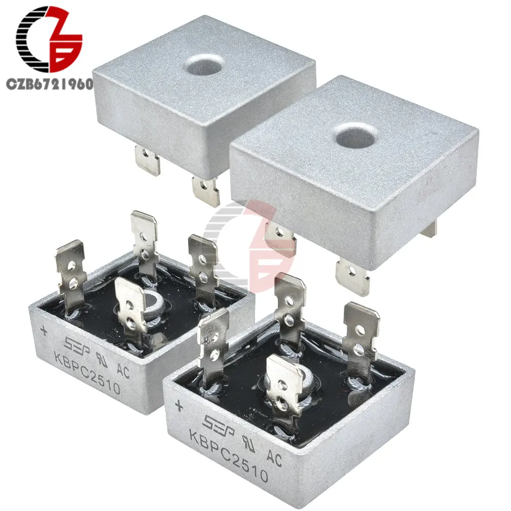 5 шт. KBPC1010 KBPC1510 KBPC2510 KBPC3510 KBPC3510W KBPC5010 силовой диодный мост выпрямитель 15A 25A 35A 50A 1000 В