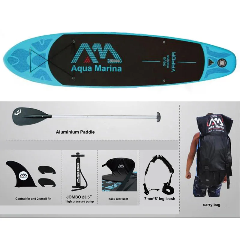full set AQUA MARINA 11 feet VAPOR inflatable sup stand up paddle board