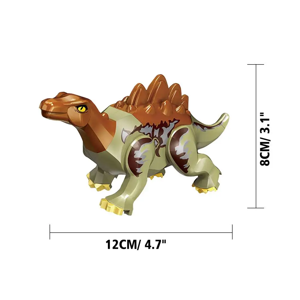 8 видов красочный динозавр Конструктор из строительных блоков игрушки детские образовательные игрушки своими руками совместимы с блоками