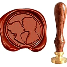 MDLG пары целование винтажное изображение на заказ логотип роскошный воск печать штамп