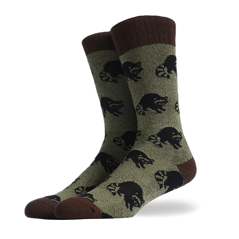 Веселые цветные мужские носки из чесаного хлопка, забавные носки в виде животных, мужские носки в стиле Харадзюку, рождественский подарок - Цвет: 8