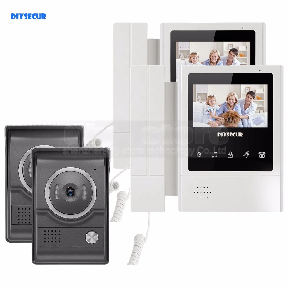 DIYSECUR 4.3inch Doorbell Handheld Video Intercom Video Door Phone Waterproof 700TV Line IR Night Vision HD Camera 2V2 DIYSECUR 4.3inch Doorbell Handheld Video Intercom Video Door Phone Waterproof 700TV Line IR Night Vision HD Camera 2V2