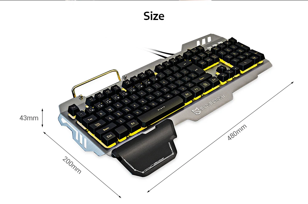 SUNSONNY S K10 104 клавиатура Проводная голос Управление с RGB Подсветка|Клавиатуры| |