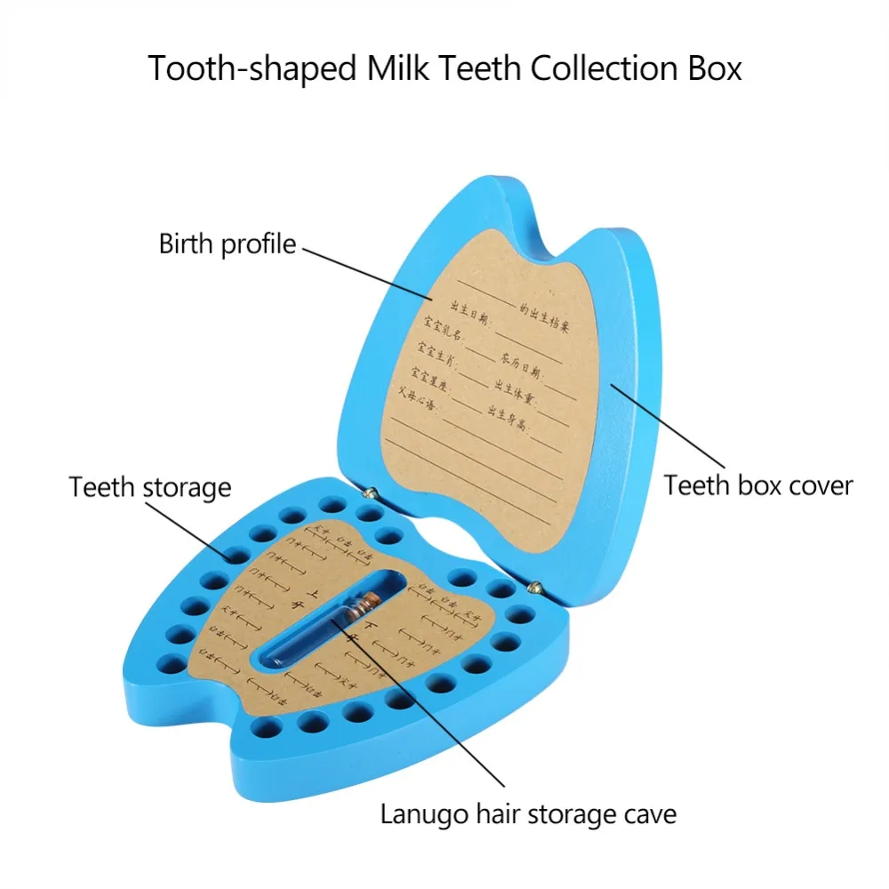 Детская коробка для сбора зубов деревянная коробка подходит для длительного хранения зубов также это будет дневник, чтобы написать Детские растущие моменты