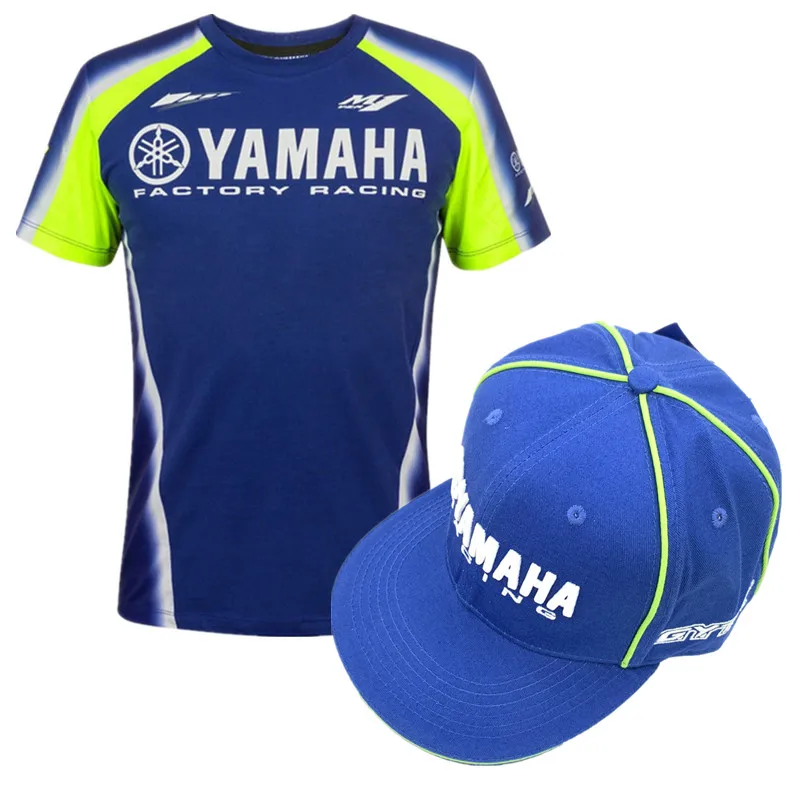 

MotoGP Motorcycle T-shirt For Yamaha M1 Racing Team POLO Shirt Polyester Motorbike Motocross T-shirts and Cap
