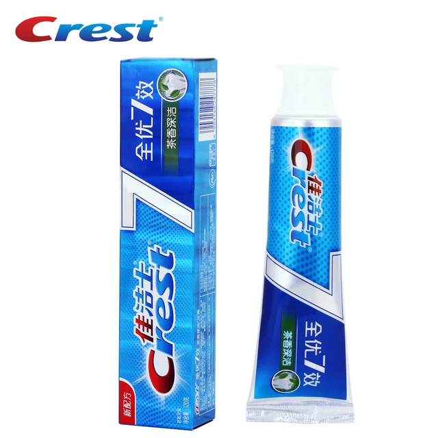 Crest White Seven Effect Chinese Toothpaste Teeth Whitening Tooth Paste Tea Fragrance Deep Clean Teeth Squeezer Toothpaste 120g