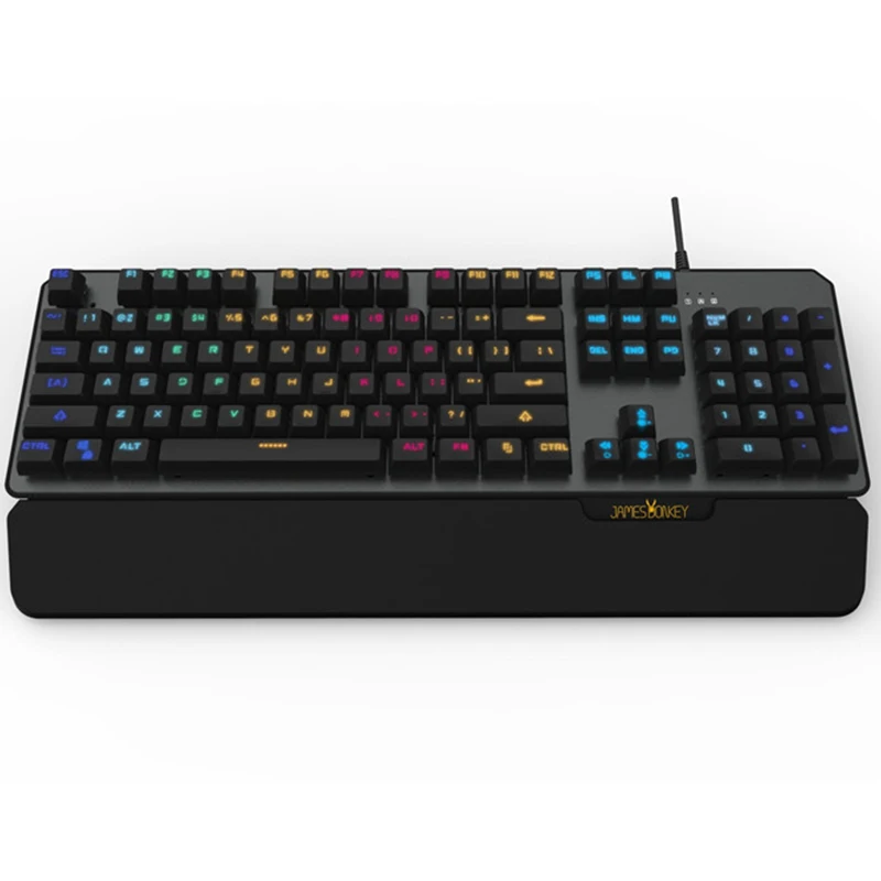 BINYEAE 610 Mechanical Keyboard USB Wired Gaming Keyboard 104 Keys Real RGB Blue Switch LED Backlit Anti-Ghosting for Gamer mechanical gaming keyboard optical connection switch rgb backlit anti ghosting waterproof usb wired pro gamer russian stickers