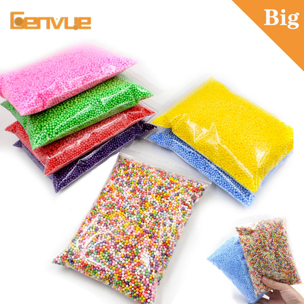 

New Fluffy Foam Balls Beads Slime Supplies Charms Addition Filler for Slime Decoration Accessories Mud Particles Antistress Toys