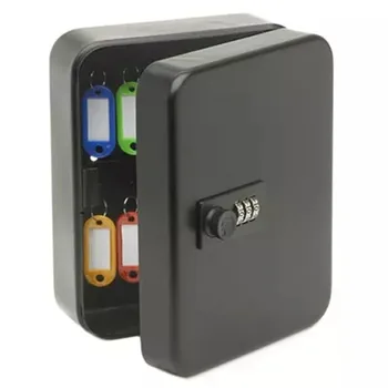 

36 Tags 3 Digit Key Lock Box Wall Mounted Key Cabinet Security Keybox Storage Box for Company Home Office Hanging Car Keys