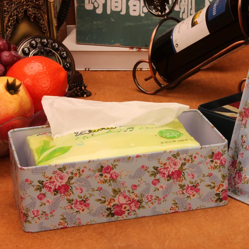 Европейский Железный держатель, коробка для салфеток, домашний стол, украшение, квадратный лист для салфеток, бумажная коробка для хранения, автоматическое бумажное полотенце