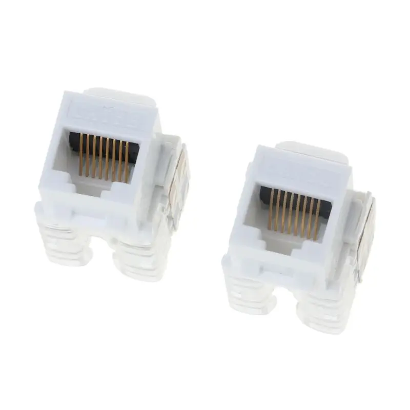 2 шт CAT5e сетевой модуль информация гнездо RJ45 Ethernet кабельный модуль сетевой адаптер разъем Cat5e Позолоченные Keysto