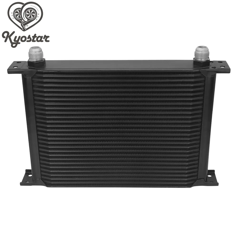

British Type 28 Row Aluminum Oil Cooler Radiator 10 AN Universal Engine Silver Black Oil Cooler Transmission