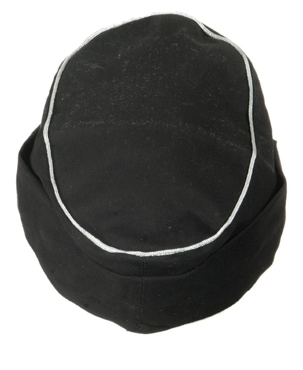 WWII WW2 GERMAN ELITE OFFICER SUMMER PANZER M43 FIELD COTTON Cap Hat Black- SIZE M