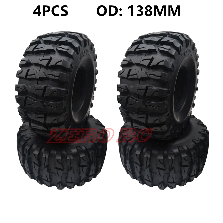 

4PCS ROCK CRAWLER 2.2" TIRES SOFT 138MM TYRE WITH FOAMS FOR AXIAL WRAITH RR10 SCX10 Jeep Wrangler TRX-4 2.2 WHEEL