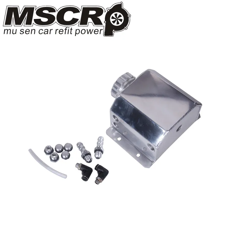 

Universal 1L Aluminum Oil Catch Can Tank Reservoir with Drain Plug Racing Oil Catch Tank