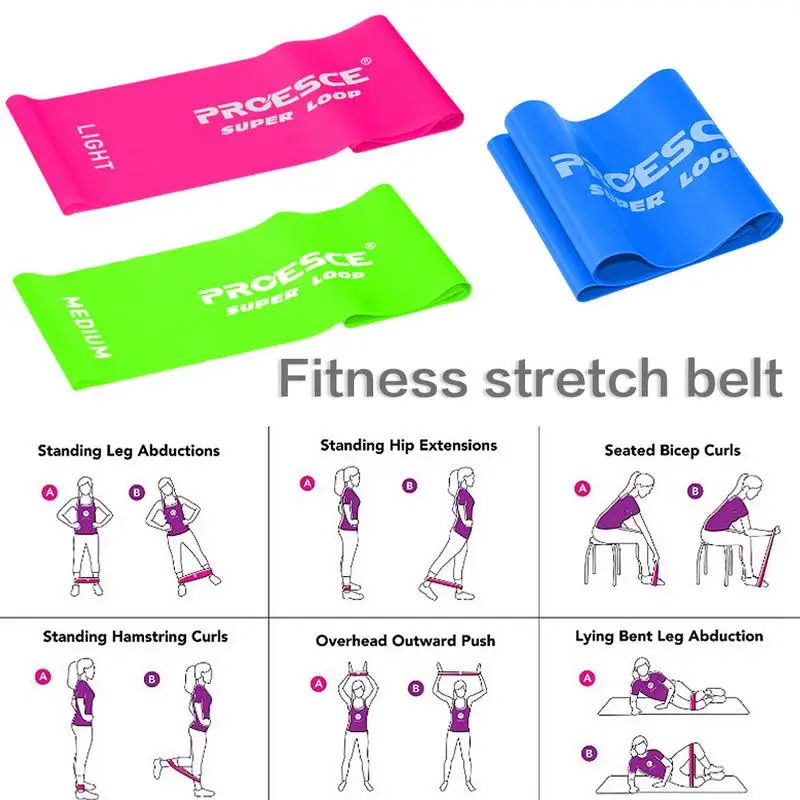 3 шт./компл. из Фитнес сильные R Мощность Латекс ленты кольцо с расширитель