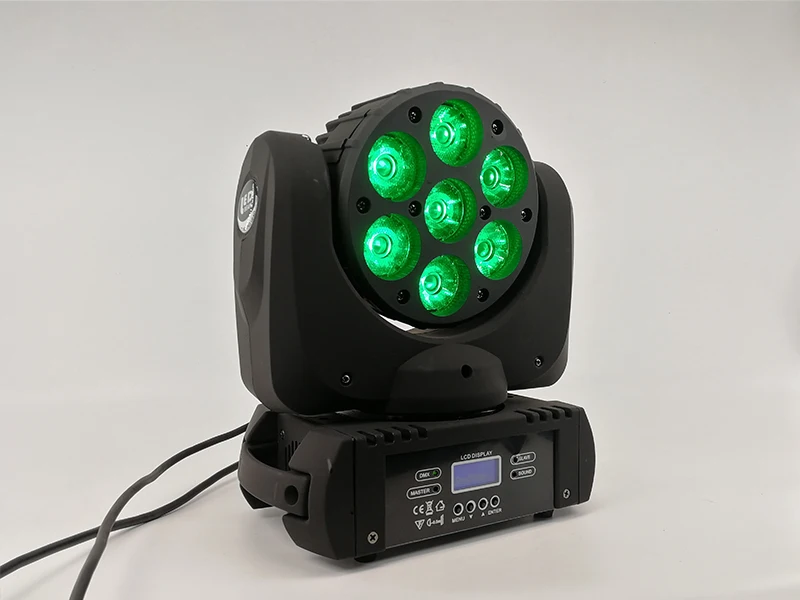 8 шт./лот 7X10 W СИД Moving головной свет луча света+ кейс RGBW 4IN1 свет DMX512 Профессиональный для световых эффектов на сцене оборудование