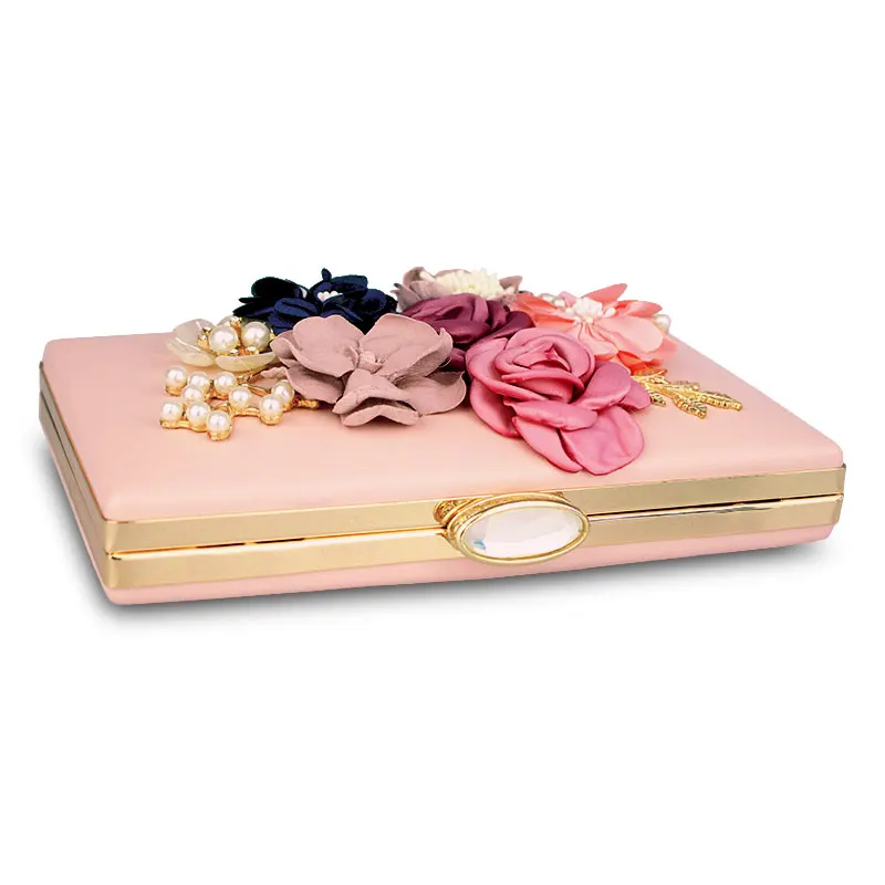 White Appliques Pearl Women Evening Clutch Bags Minaudiere Lady Wedding Party Bride Purses Handbag Shoulder Luxury Hand Bags