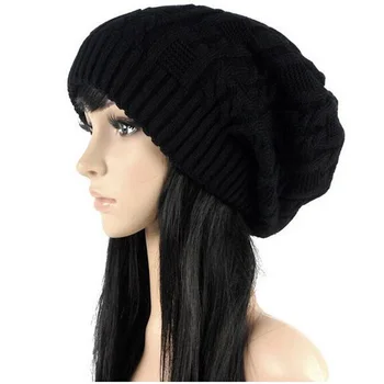 Sell Like Hot Cakes Fashion Caps Warm Autumn Winter Knitted Hats For Women Stripes Double deck