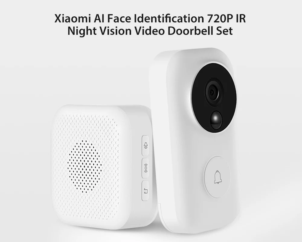 Xiaomi Zero AI распознавание лица 720P инфракрасное ночное видение видео дверной звонок набор обнаружения Смарт Wi-Fi дистанционное наблюдение