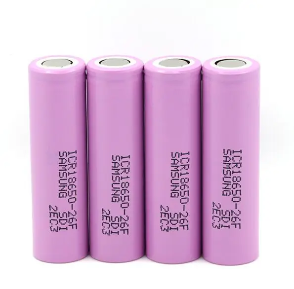 Dinto 2 шт. для Samsung ICR18650 26F 3 7 В 2600 мАч Перезаряжаемые 18650 Li-Ion Батарея оригинальные
