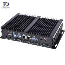 Cheapest Barebone fanless Industrial pc Celeron CPU 1037U mini pc HTPC with 4*COM dual LAN HDMI+VGA display desktop pc i5 3317u