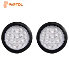 Partol " Автомобильный светодиодный круглый резервный задний фонарь стоп-сигнал для поворота лампы для грузовиков трейлеров тракторов свет с люверсами и проводкой