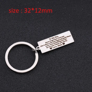 

Fashion Keychain Engraved To My Son Never Forget That I Love You Be The Man I Know You Can Be Gift To Son Gift From Mom Key Ring