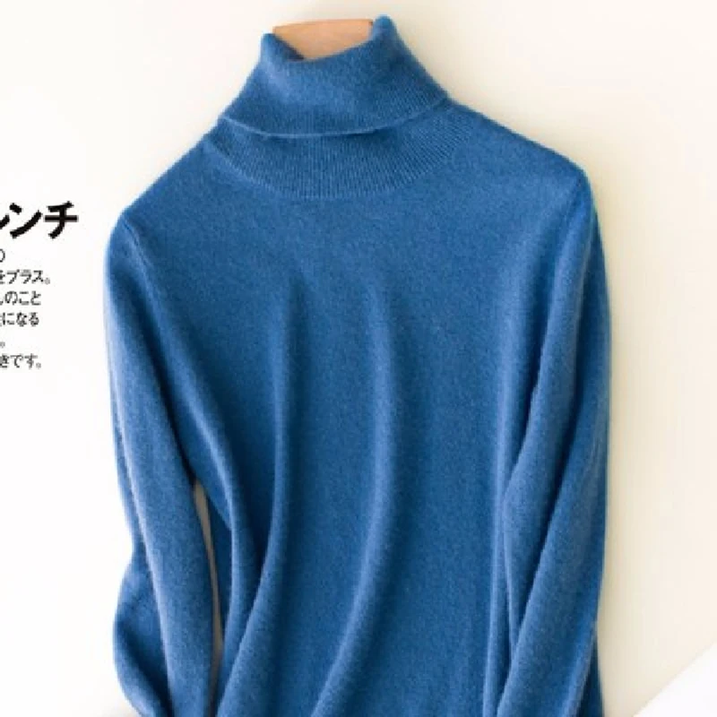 Turtleneck Cashmere Sweater Women Pullover Slim Fashion Long Sleeve Knitting Keep Warm Bottoming Female 2018 Autumn Winter Tops