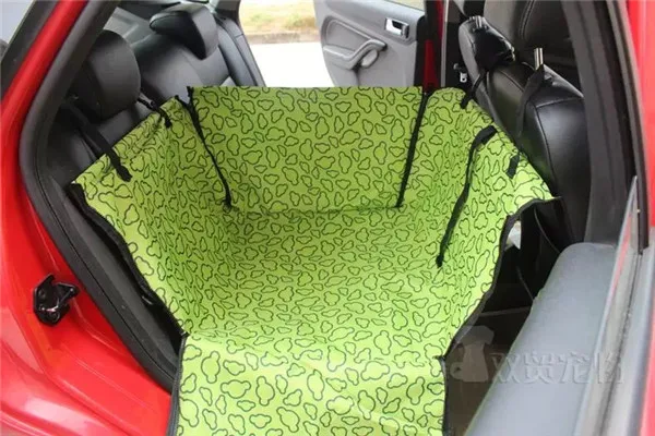 Славный KEK задний Одноместный чехол для на автомобильное сиденье для перевозки собак водонепроницаемый одиночный автомобиль сиденье протектор грязеотталкивающий и износостойкий - Цвет: green printing