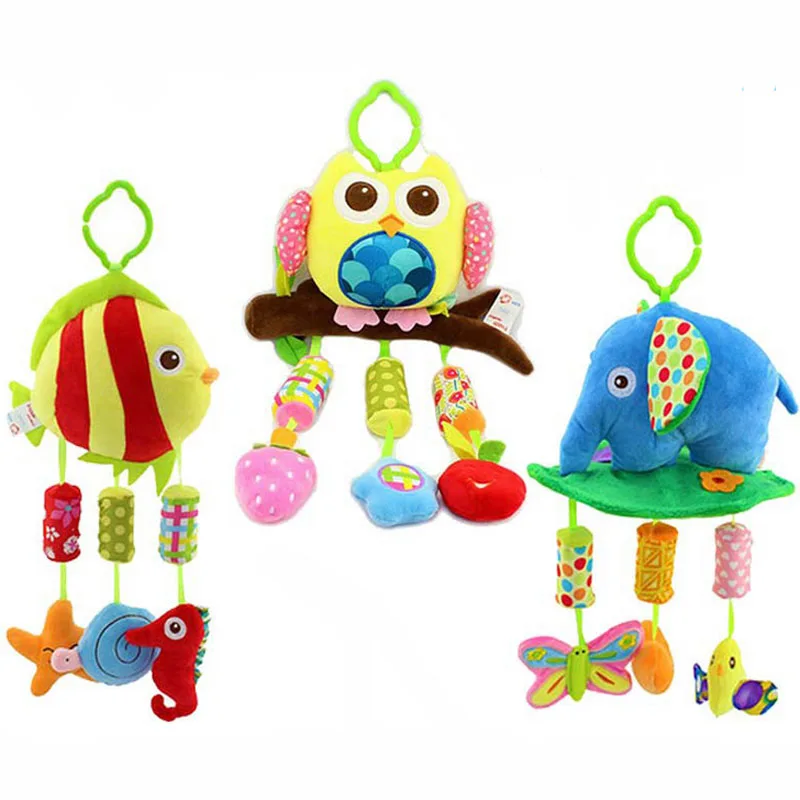 Baby Infant Wind Chimes Children Boy's Girl's Plush Toys Animal Owl