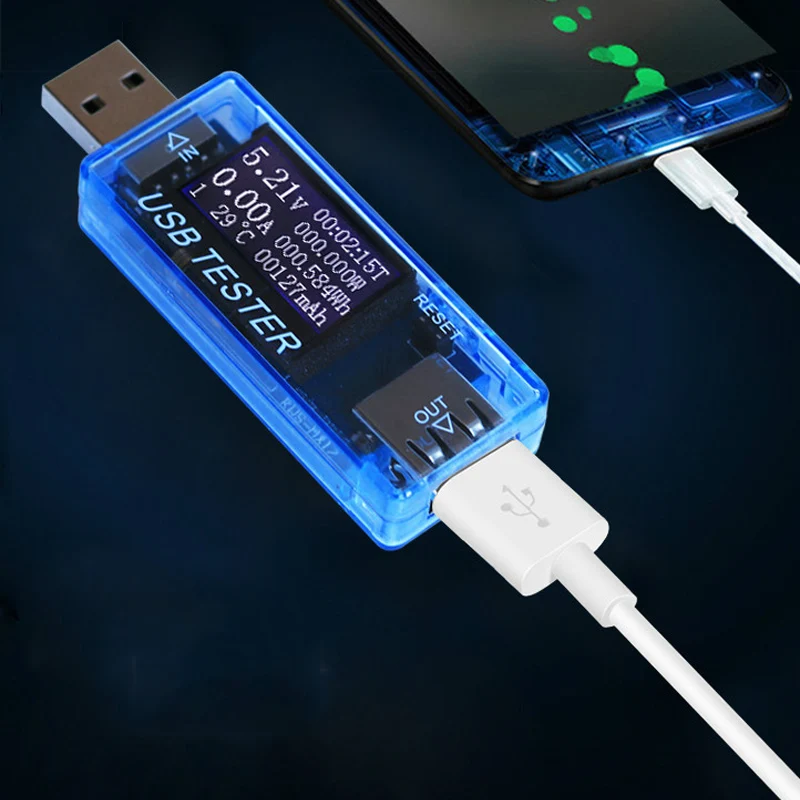 

Digital USB Volt Current Voltage Tester Battery Voltage Capacity Detector Indicator Meter Doctor Charger LED Voltmeter Meter