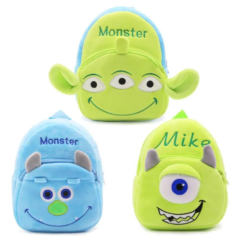  1-3 years Toy story Monster Alien Plush Backpacks Cartoon Kids Mike School Bags Toys Cute Kindergar - 32946733464