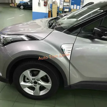 

Bright Chromed ABS Side Front Door Fender Cover Trim For Toyota C-HR CHR 2016-2017