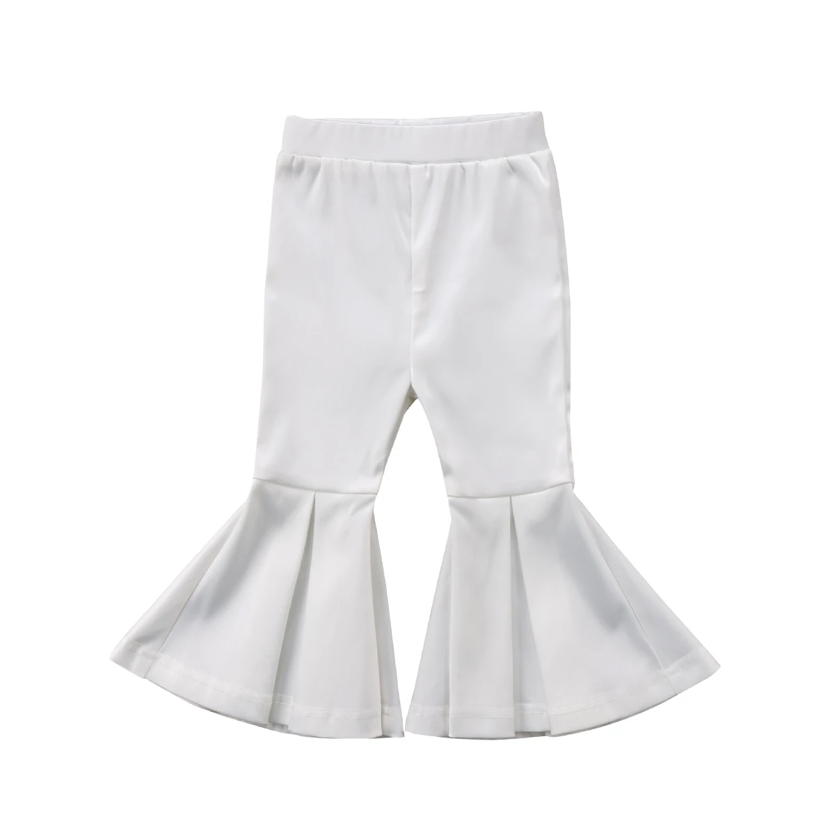 Модные яркие расклешенные штаны для маленьких девочек; леггинсы; повседневные детские брюки стрейч; От 2 до 7 лет - Цвет: Белый