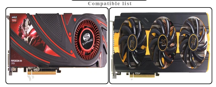 BYKSKI для AMD R9 390X 290X R290 ATI. Медный водоблок с полным покрытием. P/N: A-R290X-X