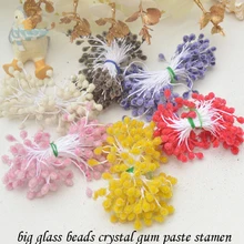 Пестик из цветов Фондант Торт сахара торты цветок* большие стеклянные бусины хрустальные паста для десен тычинки 4 бара