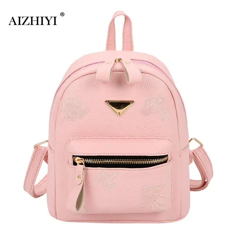 Fashion Women Small Backpacks Soft PU Leather Zipper Tassels Backpacks