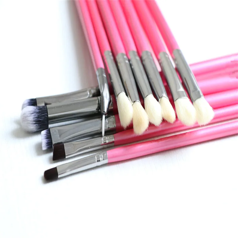 

Nice quality 12 pieces Pearl black complete eye set eyeshadow eyeliner blending pencil makeup brushes MSQ Brush
