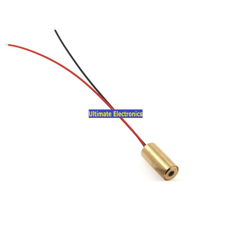 Tubo do Laser Cabeça do Laser Diodo Laser mw Ponto Vermelho Pequeno Horizontal Linha 10pcs 9mm 5 3v 30ma