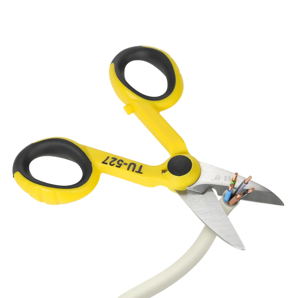 5.7" Multipurpose Steel Electrician Scissors Shears Cut/Strip