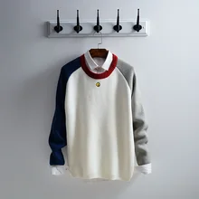 2017 herbst Winter Männer Pullover und Pullover Langarm Patchwork Casual weihnachten Pullover Gestrickt Männlichen Pullover XN041