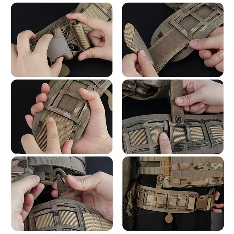 (Tactical) Waist Belt Water Resistant Adjustable Training Waistband Support For Molle System