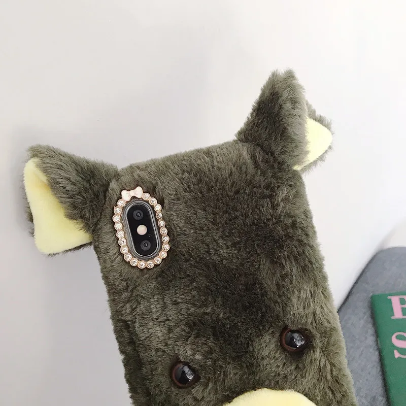 Теплые Меховые чехлы для Samsung Galaxy S10 Lite S10E S9 S8 Plus 5G S7 S6 Edge Плюшевые Милые Чехлы в