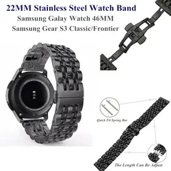 Для samsung Galaxy часы 46 мм Нержавеющая сталь Metal Band Watch 22 мм Замена Браслет Для samsung Шестерни S3 AMAZFIT часы ремень