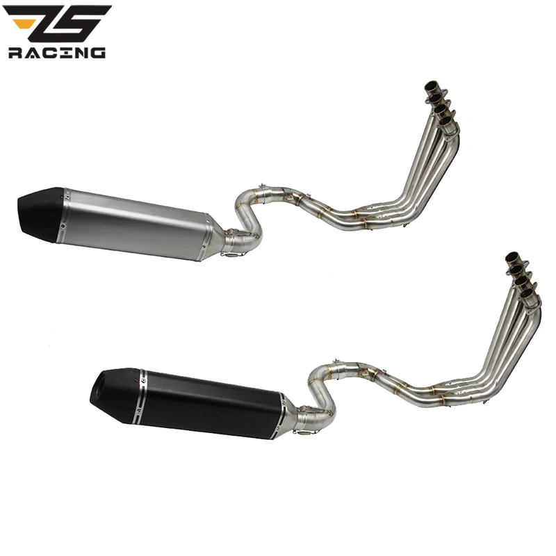 

ZS Racing Motorcycle Full System Middle Link Pipe With Akrapovic Exhaust For Honda CBR650 CB650F CBR650F 2015-2017 Slip-on