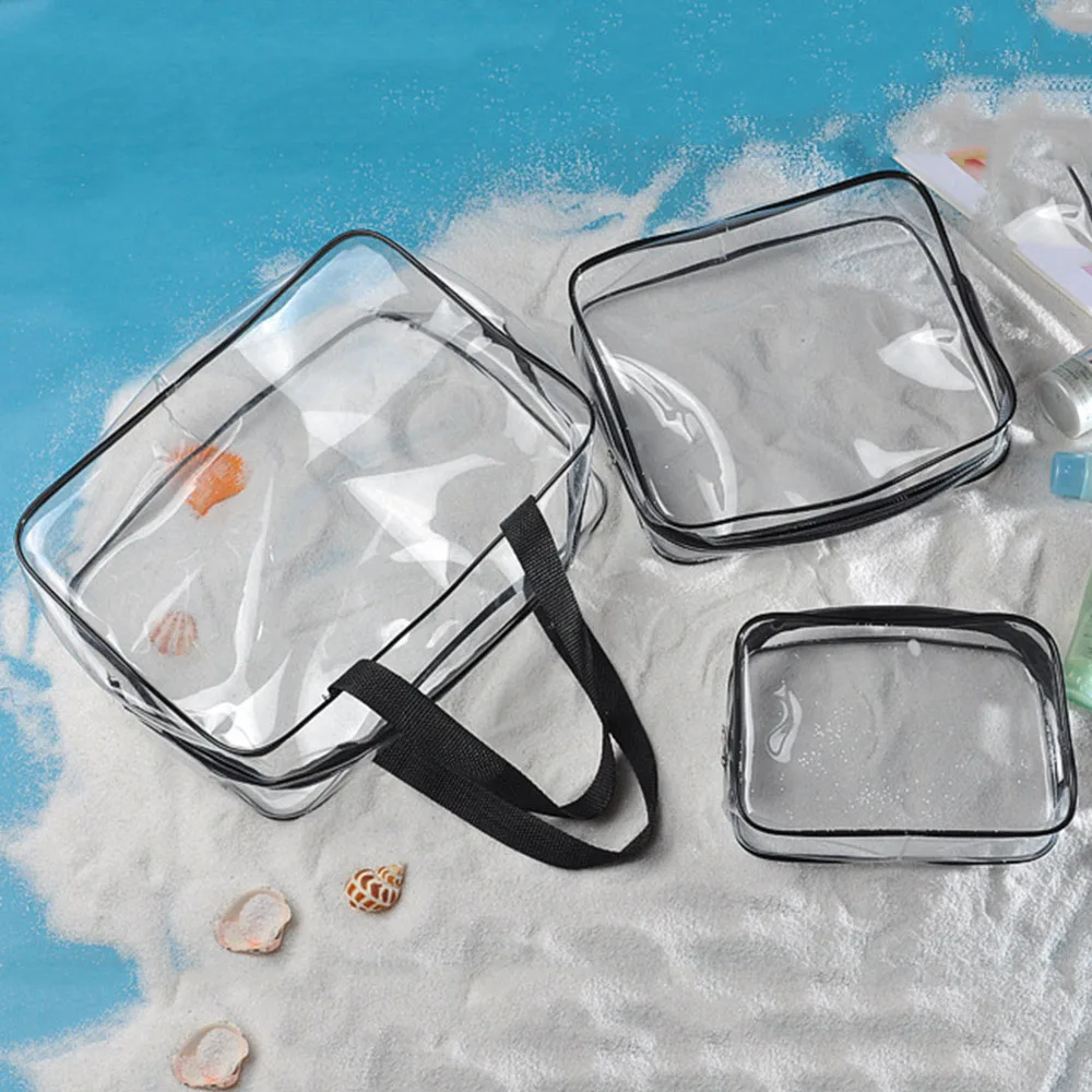 شفافة حقائب بولي كلوريد الفينيل السفر المنظم واضح حقيبة مستحضرات تجميل التجميل التجميل حقيبة الجمال حالة حقيبة مستحضرات تجميل المكياج الحق...