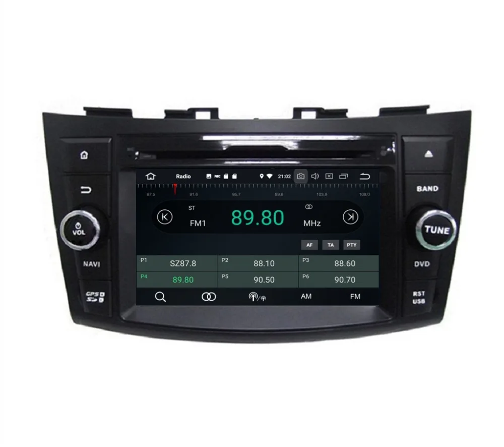 Top 2 din 7" Android 8.0 Octa Core Car DVD Multimedia GPS Navigation for Suzuki Swift 2011-2014 Radio Bluetooth WiFi USB Mirror-link 2
