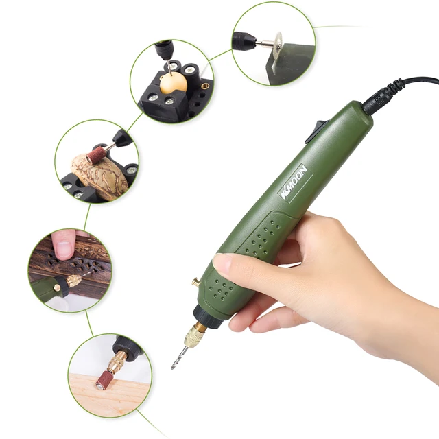 KKmoon Mini Electric Grinder Set Electric Drill Grinding Rotary Tool Kit for Milling Trimming Polishing Engraving AC100-240V